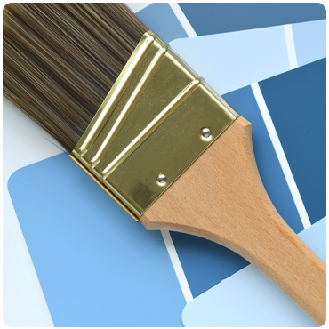 Paint brush with swatches